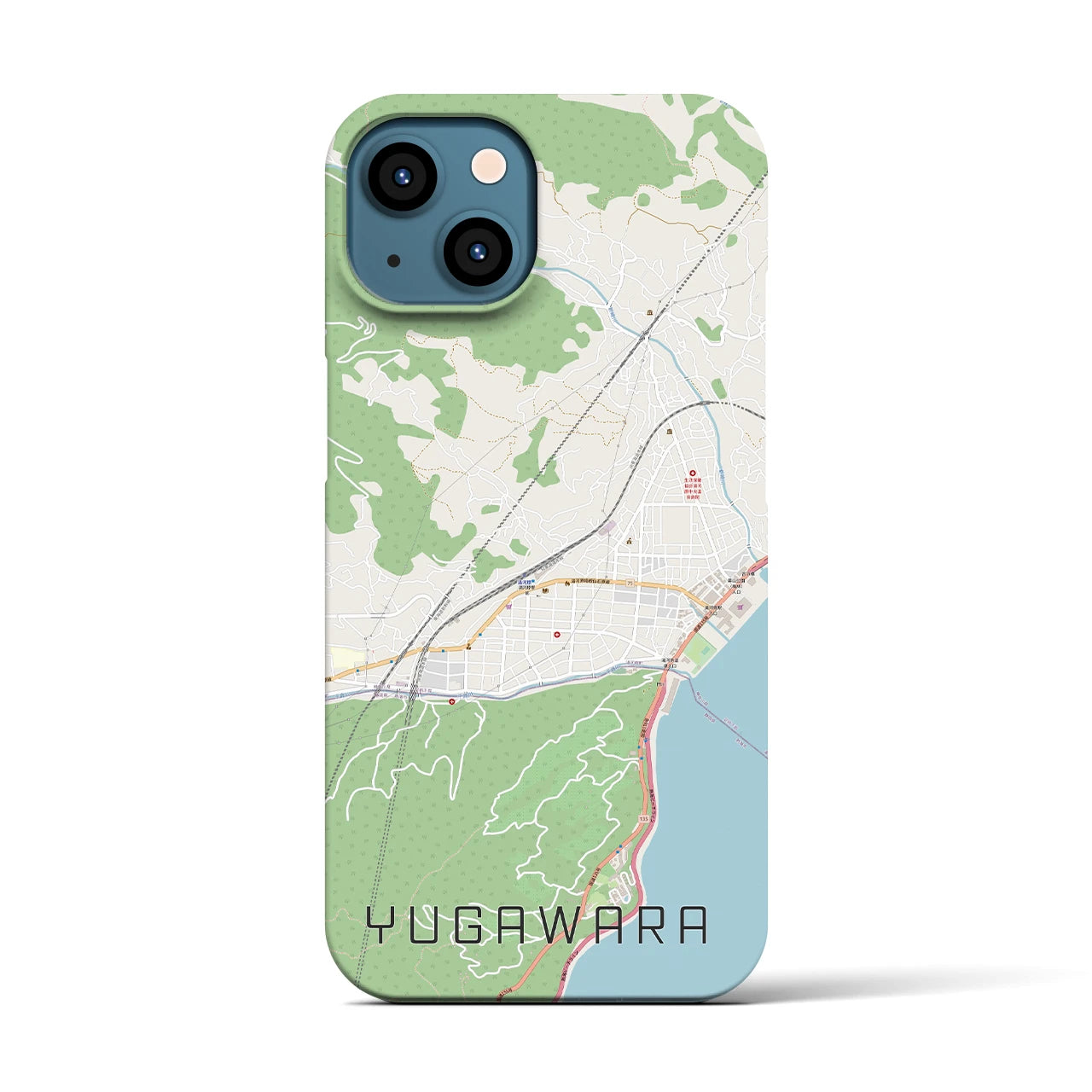 【湯河原（神奈川県）】地図柄iPhoneケース（バックカバータイプ）