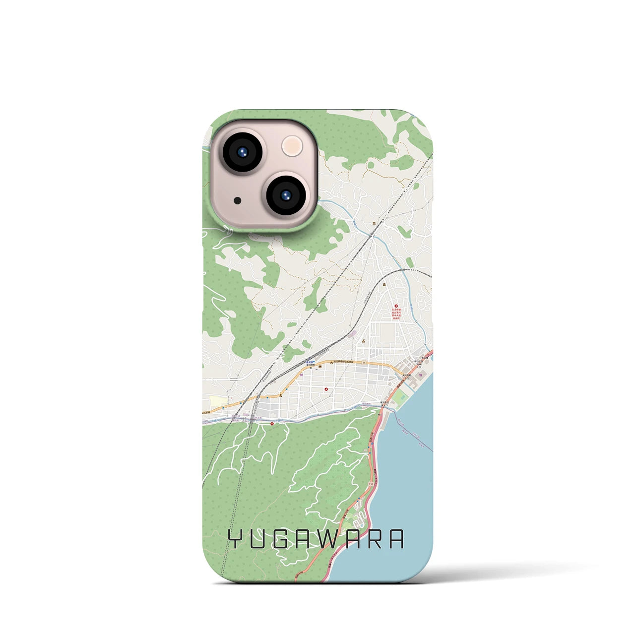 【湯河原（神奈川県）】地図柄iPhoneケース（バックカバータイプ）