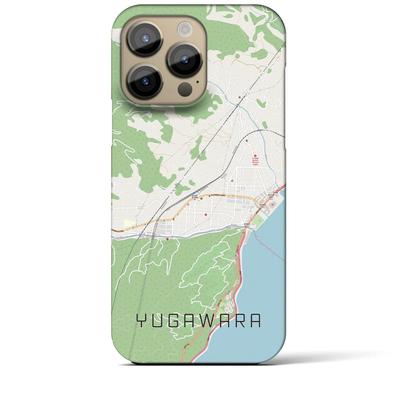 【湯河原（神奈川県）】地図柄iPhoneケース（バックカバータイプ）
