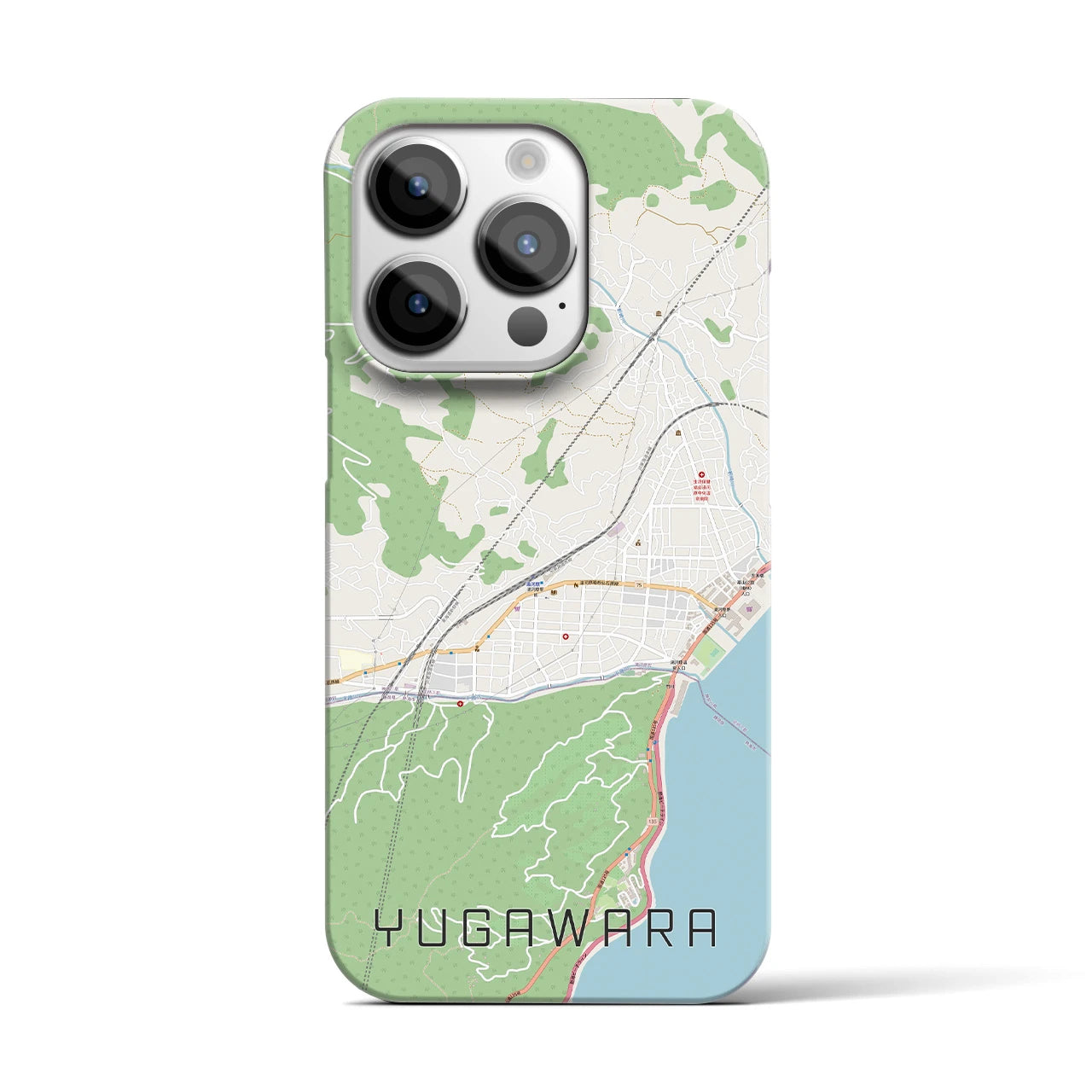 【湯河原（神奈川県）】地図柄iPhoneケース（バックカバータイプ）