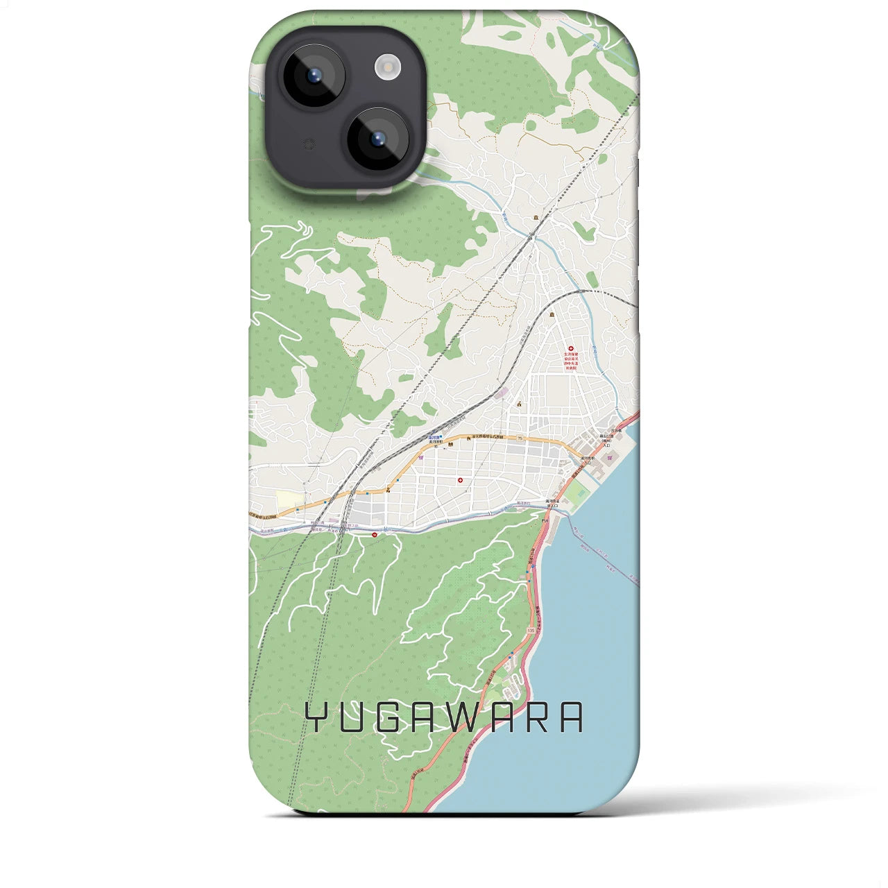 【湯河原（神奈川県）】地図柄iPhoneケース（バックカバータイプ）