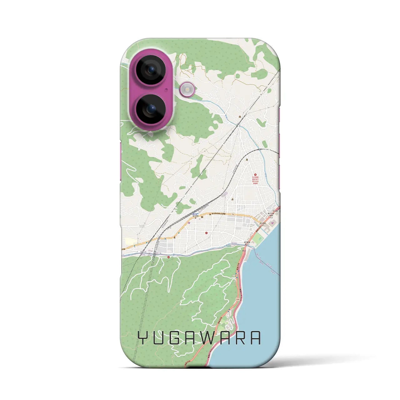 【湯河原（神奈川県）】地図柄iPhoneケース（バックカバータイプ）