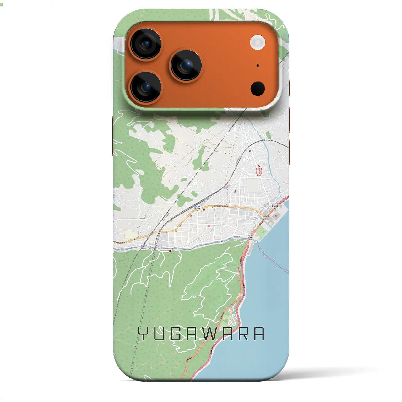 【湯河原（神奈川県）】地図柄iPhoneケース（バックカバータイプ）