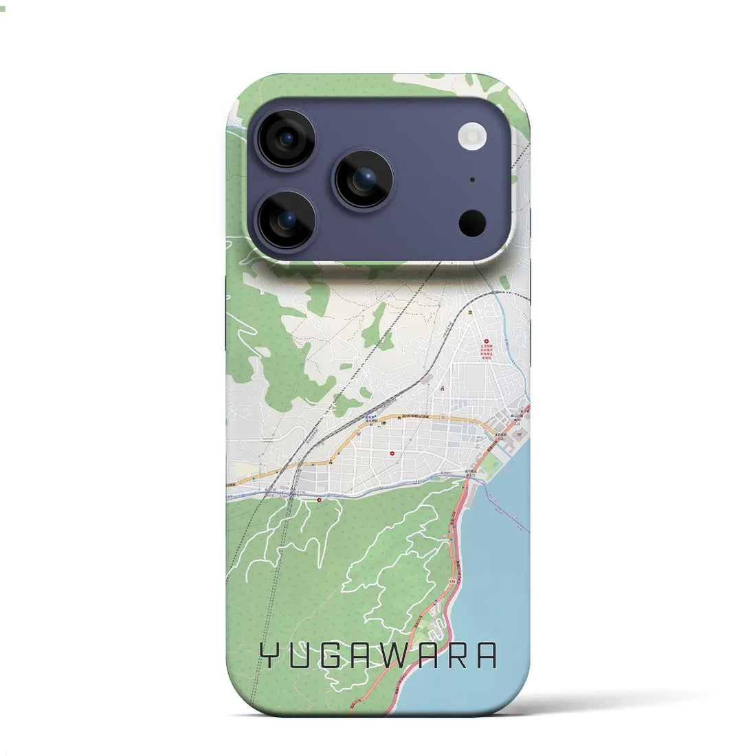 【湯河原（神奈川県）】地図柄iPhoneケース（バックカバータイプ）ナチュラル・iPhone 17 Pro Max 用