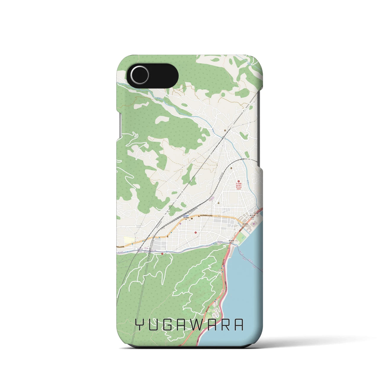 【湯河原（神奈川県）】地図柄iPhoneケース（バックカバータイプ）