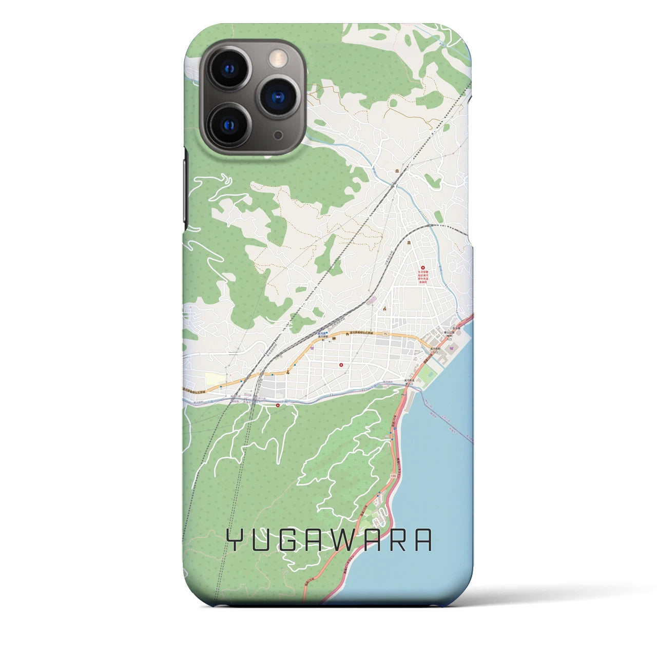 【湯河原（神奈川県）】地図柄iPhoneケース（バックカバータイプ）