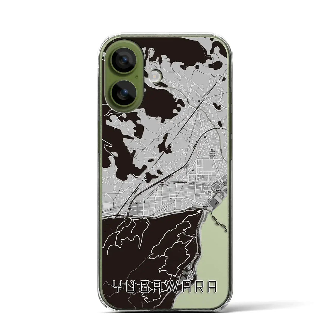 【湯河原（神奈川県）】地図柄iPhoneケース（クリアタイプ）モノトーン・iPhone 17 Pro Max 用