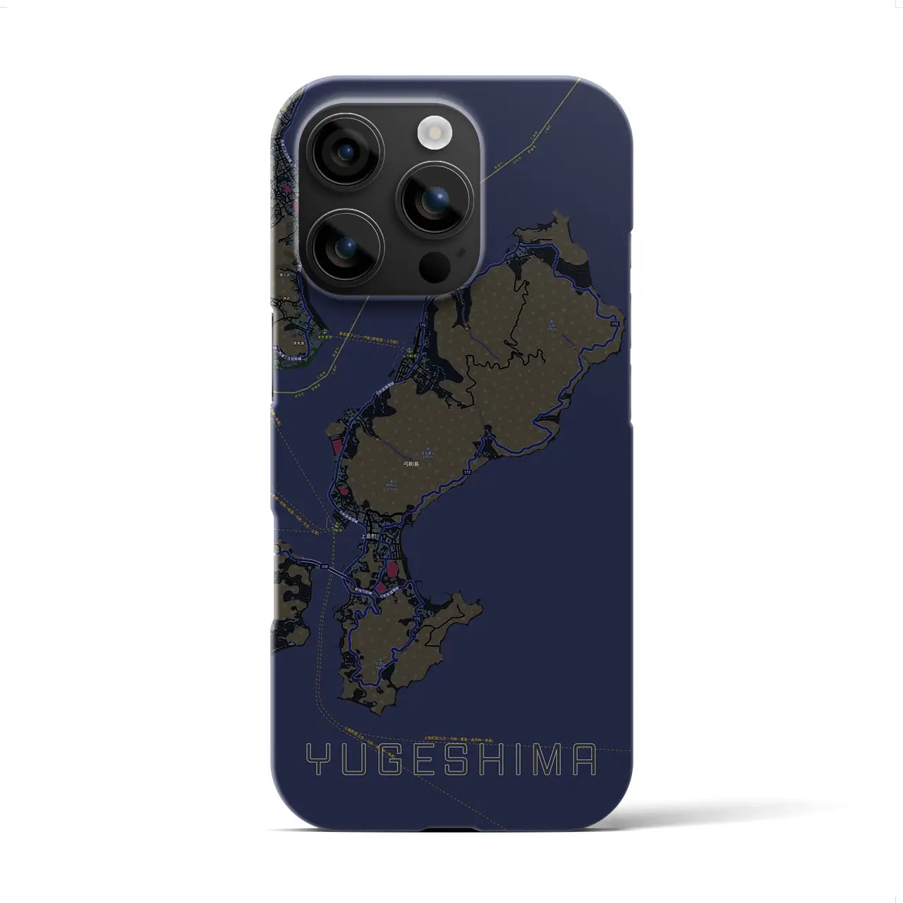 【弓削島（愛媛県）】地図柄iPhoneケース（バックカバータイプ）