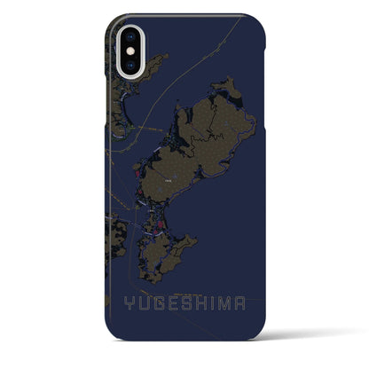 【弓削島（愛媛県）】地図柄iPhoneケース（バックカバータイプ）