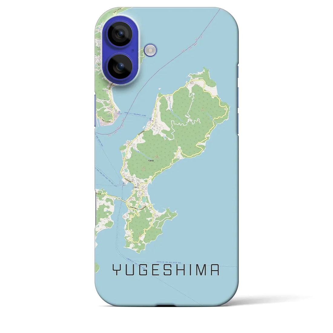 【弓削島(愛媛県)】地図柄iPhoneケース(バックカバータイプ)ナチュラル・iPhone 16 Pro Max 用