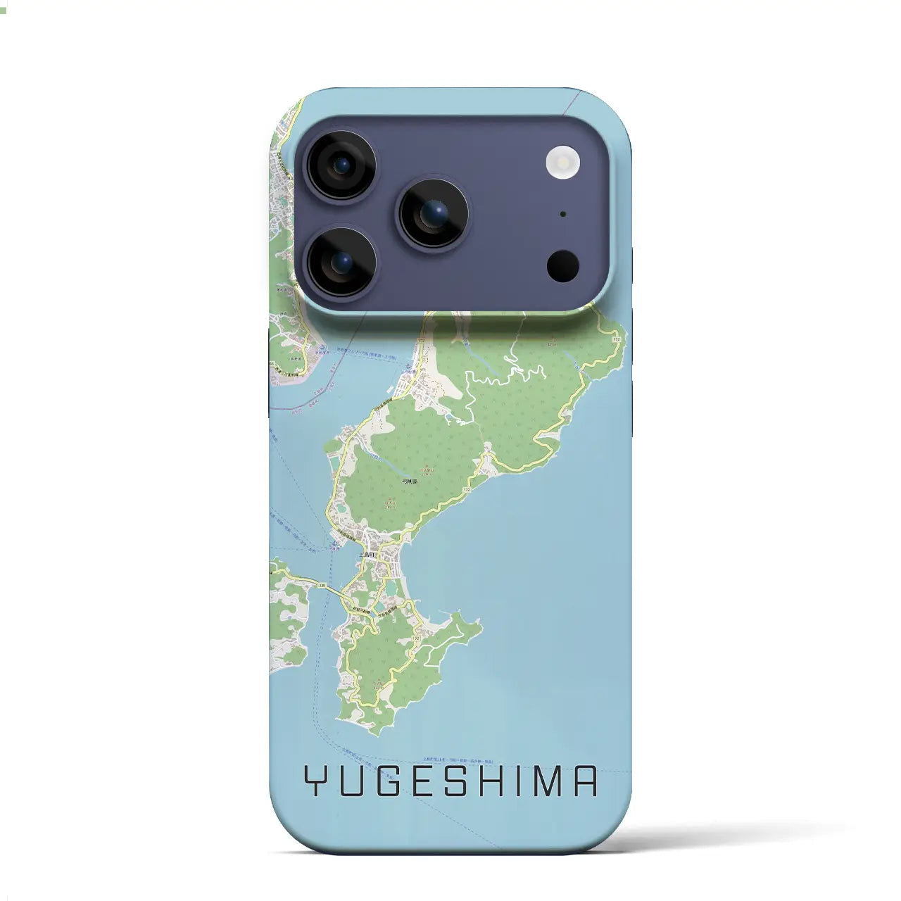 【弓削島（愛媛県）】地図柄iPhoneケース（バックカバータイプ）