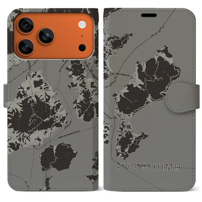 【弓削島（愛媛県）】地図柄iPhoneケース（手帳タイプ）