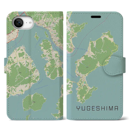 【弓削島（愛媛県）】地図柄iPhoneケース（手帳タイプ）