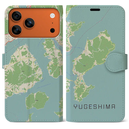【弓削島（愛媛県）】地図柄iPhoneケース（手帳タイプ）