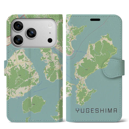 【弓削島（愛媛県）】地図柄iPhoneケース（手帳タイプ）