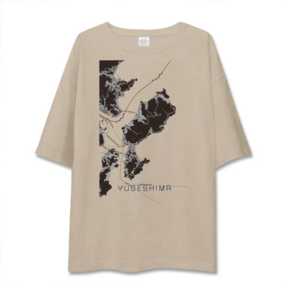 【弓削島（愛媛県）】地図柄ビッグシルエットTシャツ