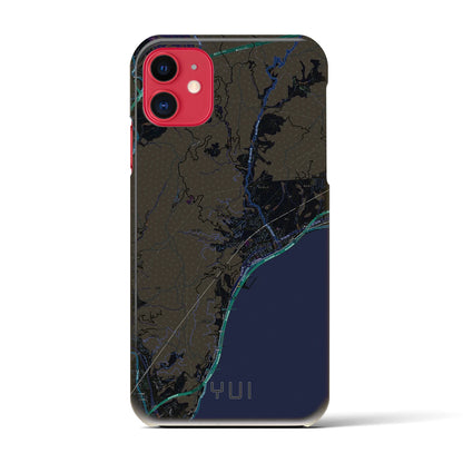 【由比（静岡県）】地図柄iPhoneケース（バックカバータイプ）