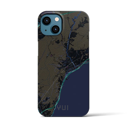 【由比（静岡県）】地図柄iPhoneケース（バックカバータイプ）