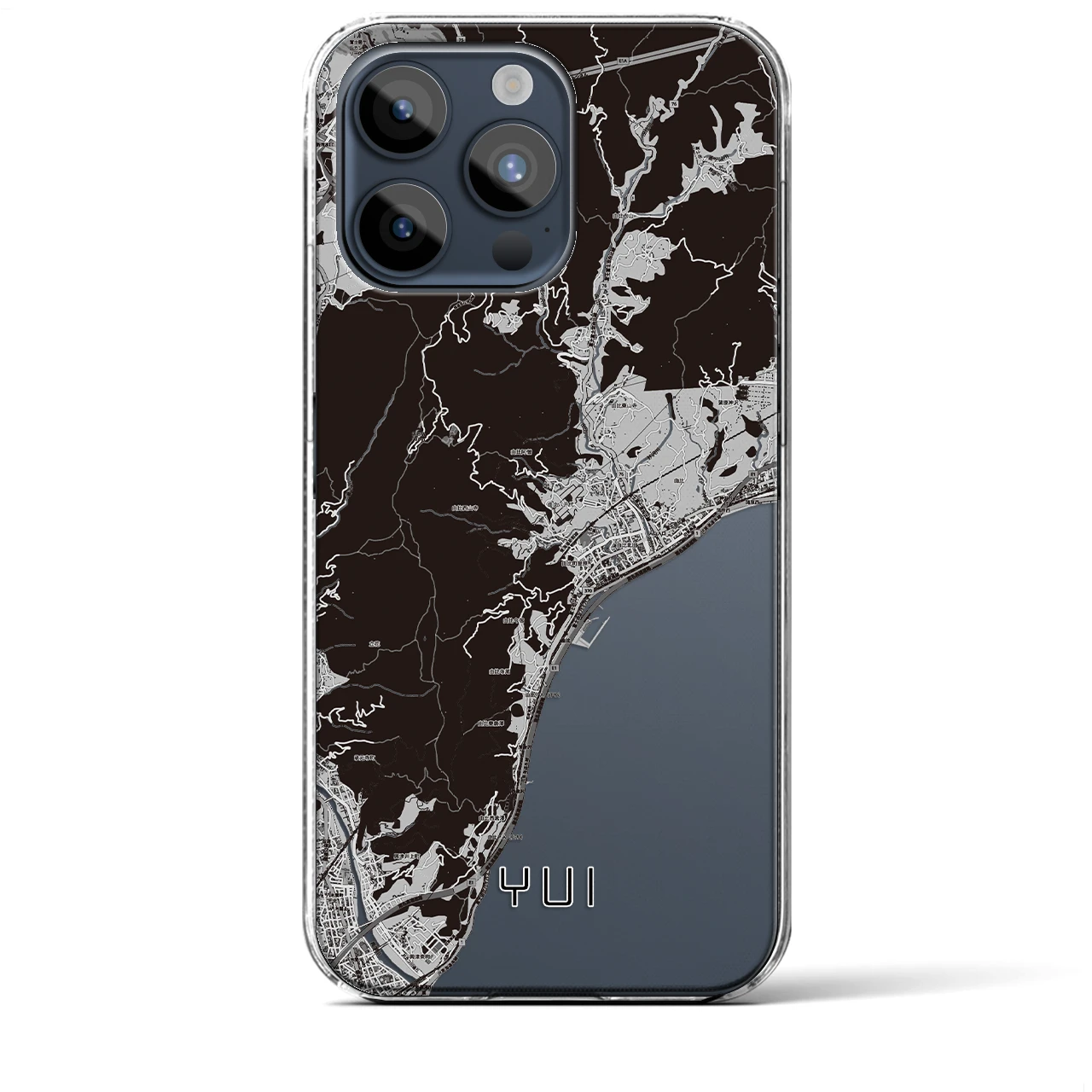 【由比（静岡県）】地図柄iPhoneケース（クリアタイプ）