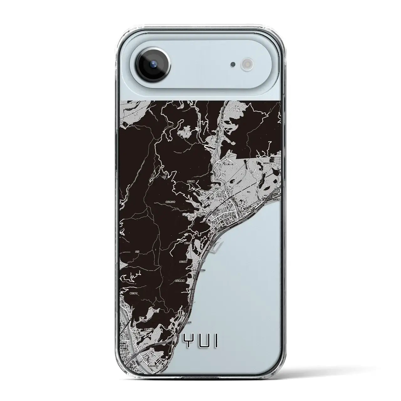 【由比（静岡県）】地図柄iPhoneケース（クリアタイプ）