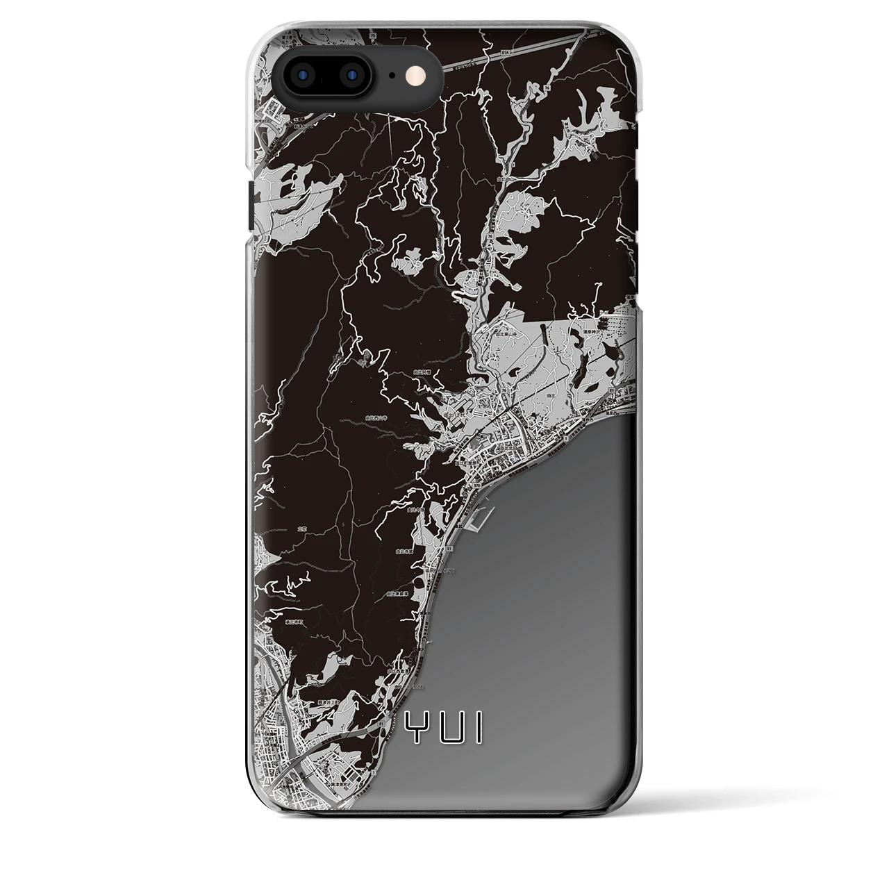 【由比（静岡県）】地図柄iPhoneケース（クリアタイプ）
