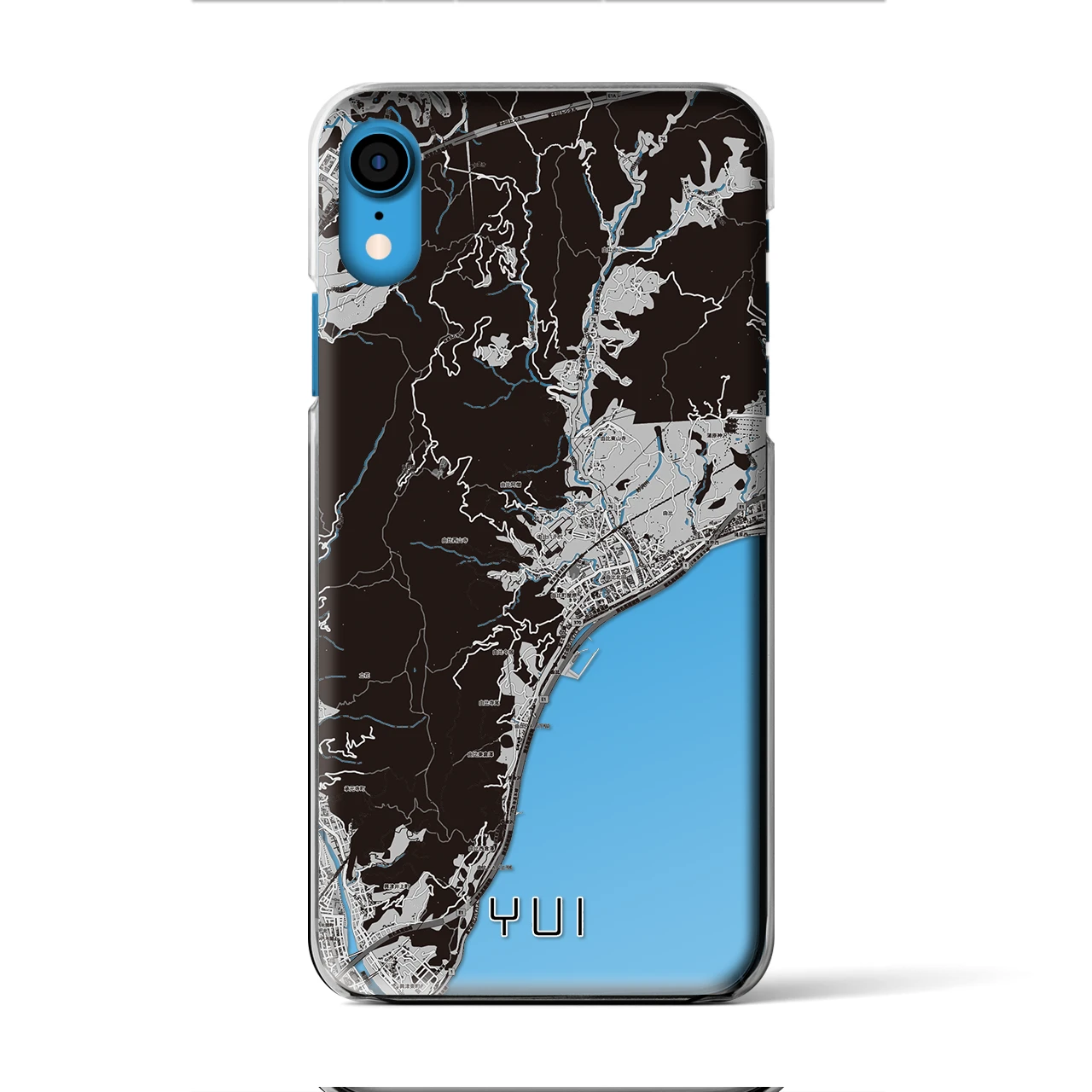 【由比（静岡県）】地図柄iPhoneケース（クリアタイプ）
