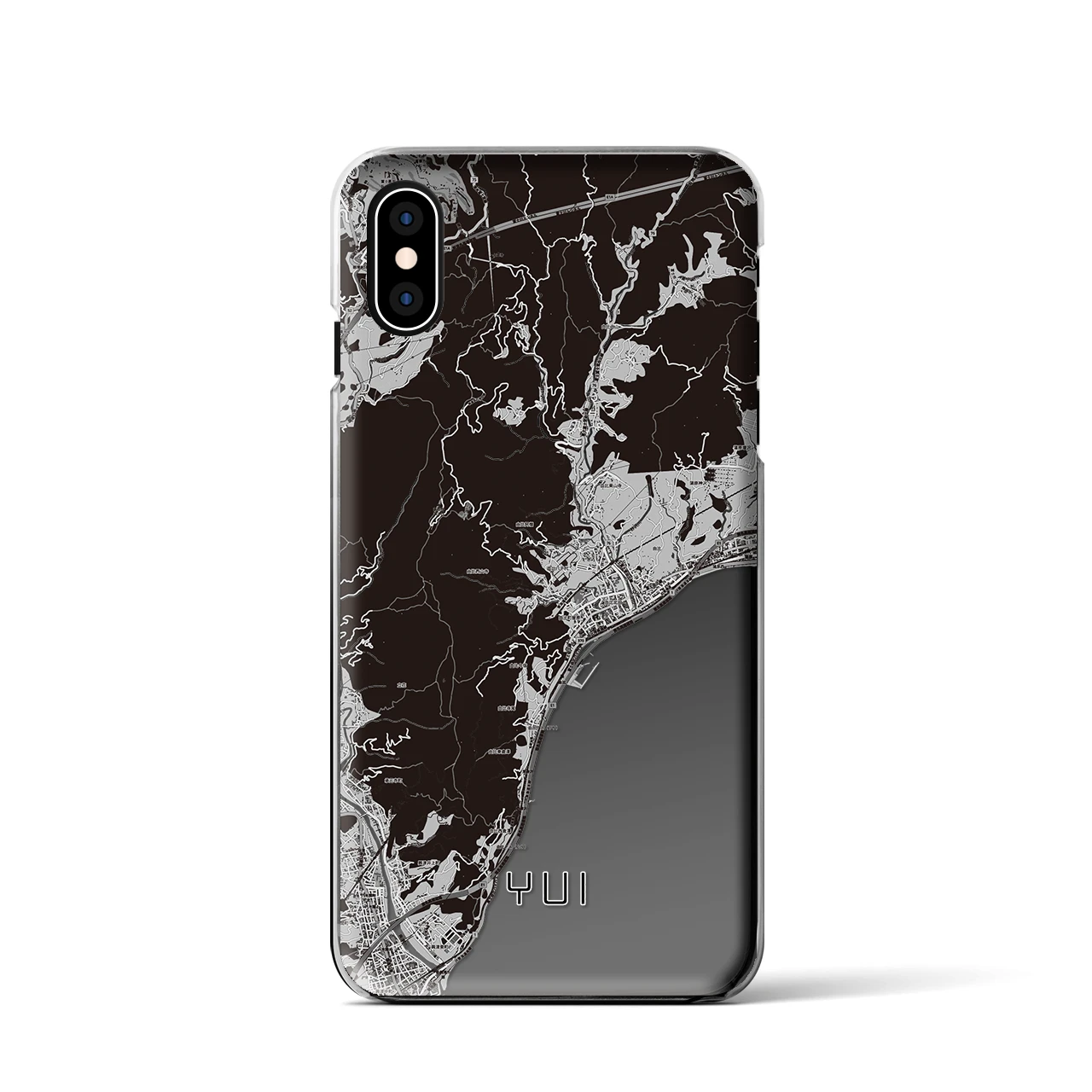 【由比（静岡県）】地図柄iPhoneケース（クリアタイプ）