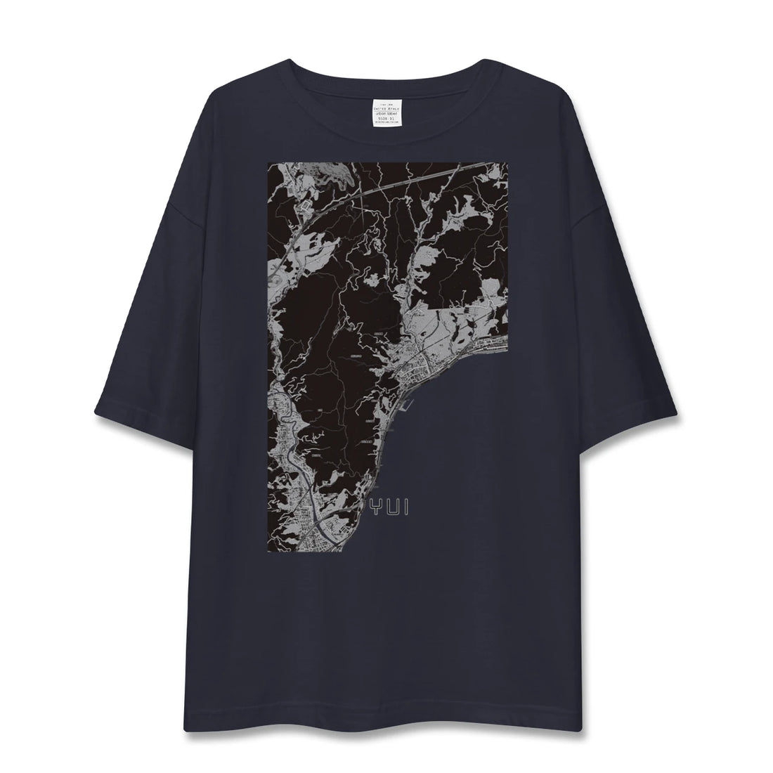 【由比(静岡県)】地図柄ビッグシルエットTシャツ