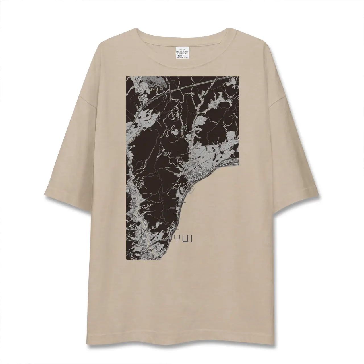 【由比（静岡県）】地図柄ビッグシルエットTシャツ