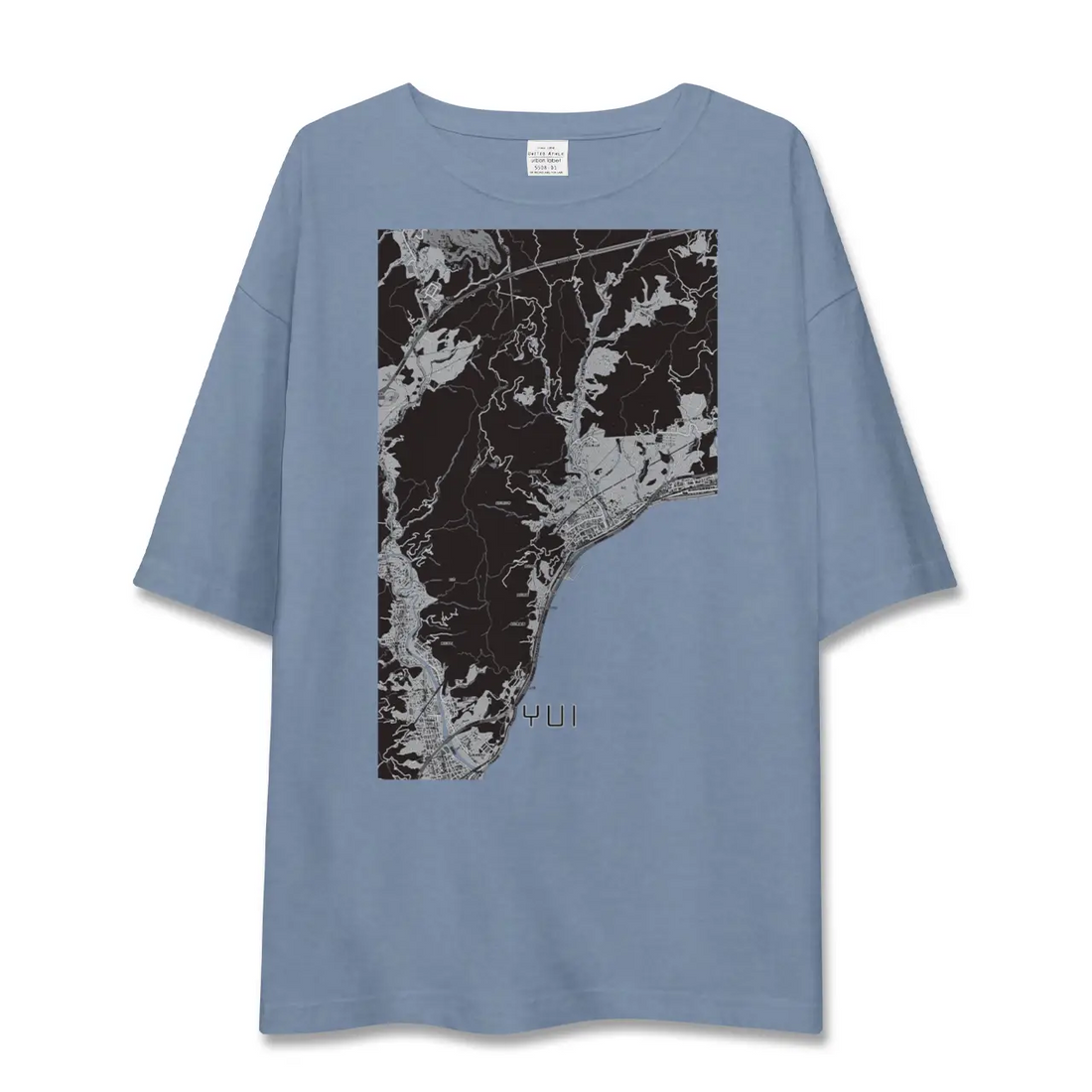 【由比（静岡県）】地図柄ビッグシルエットTシャツ