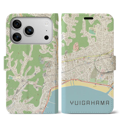 【由比ヶ浜（神奈川県）】地図柄iPhoneケース（手帳タイプ）