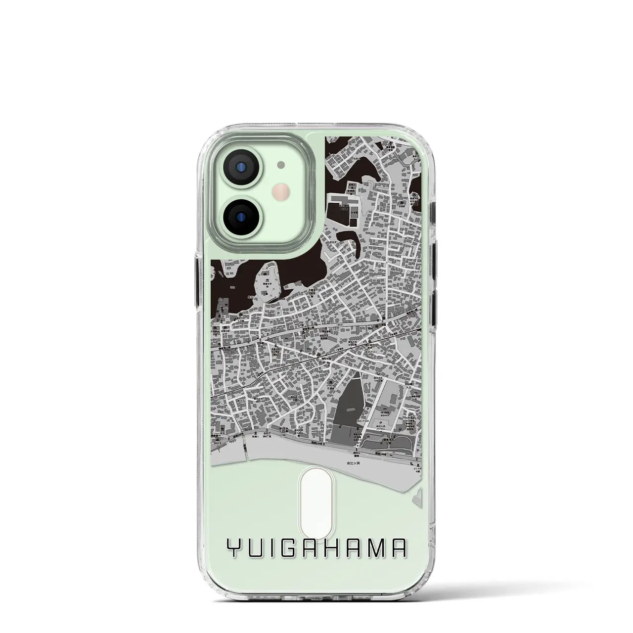 【由比ヶ浜（神奈川県）】地図柄iPhoneケース（MagSafeタイプ）
