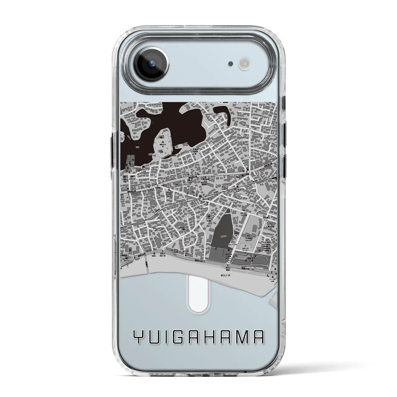 【由比ヶ浜（神奈川県）】地図柄iPhoneケース（MagSafeタイプ）