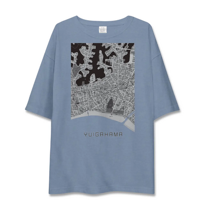 【由比ヶ浜（神奈川県）】地図柄ビッグシルエットTシャツ
