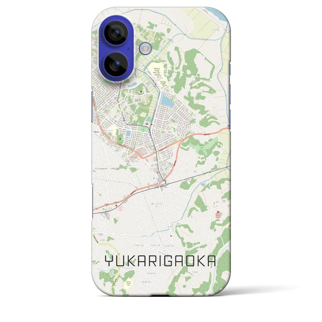 【ユーカリが丘(千葉県)】地図柄iPhoneケース(バックカバータイプ)ナチュラル・iPhone 16 Pro Max 用