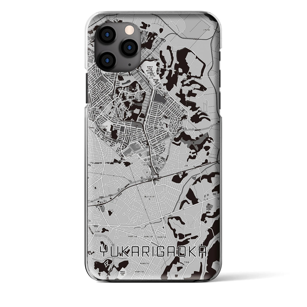 【ユーカリが丘（千葉県）】地図柄iPhoneケース（クリアタイプ）