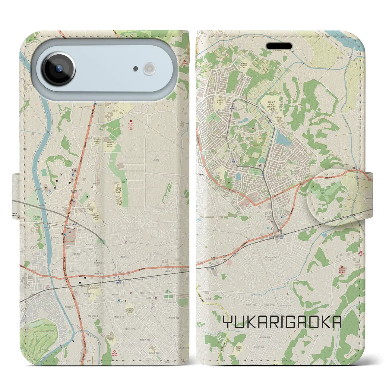 【ユーカリが丘（千葉県）】地図柄iPhoneケース（手帳タイプ）