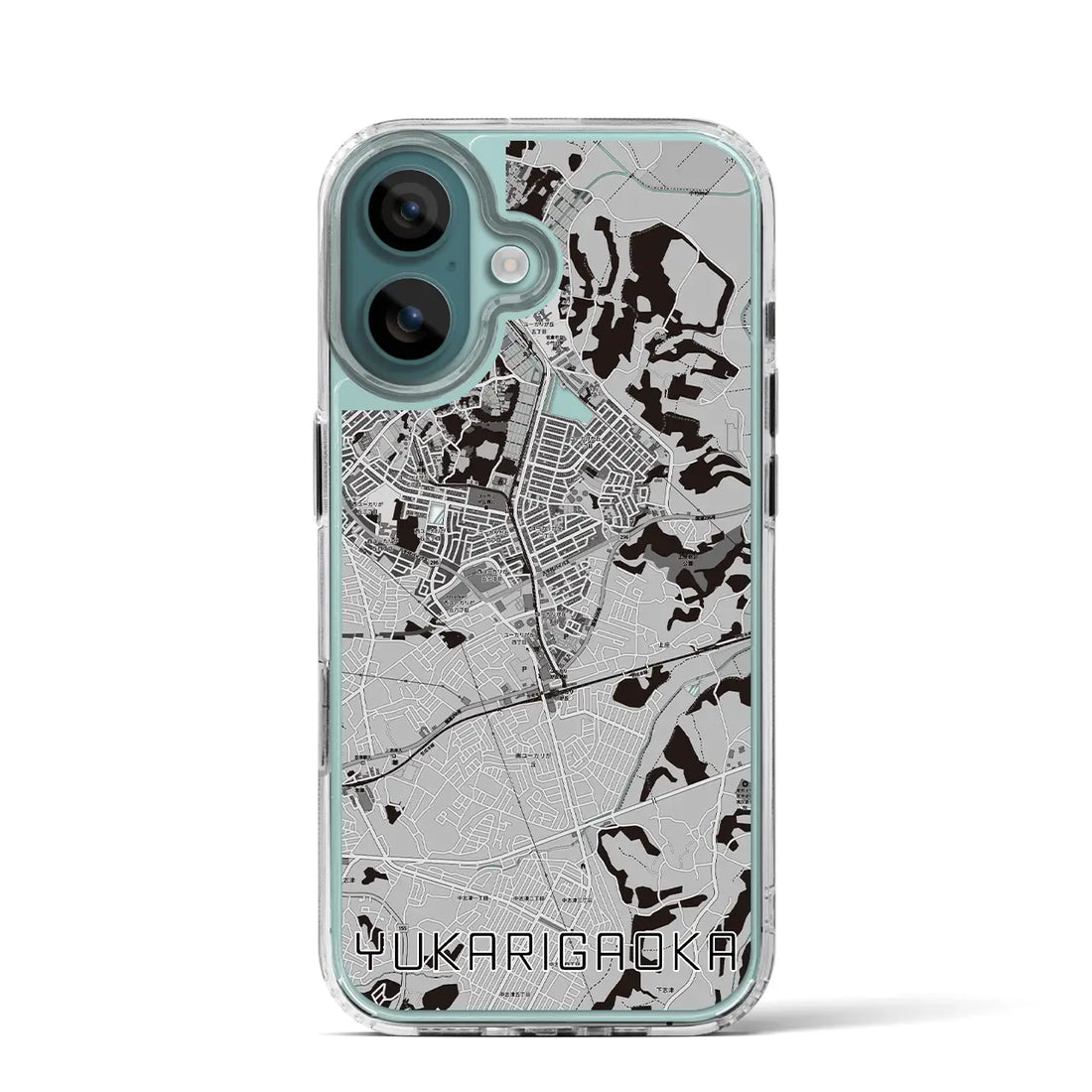 【ユーカリが丘（千葉県）】地図柄iPhoneケース（MagSafeタイプ）モノトーン・iPhone 16 Pro 用