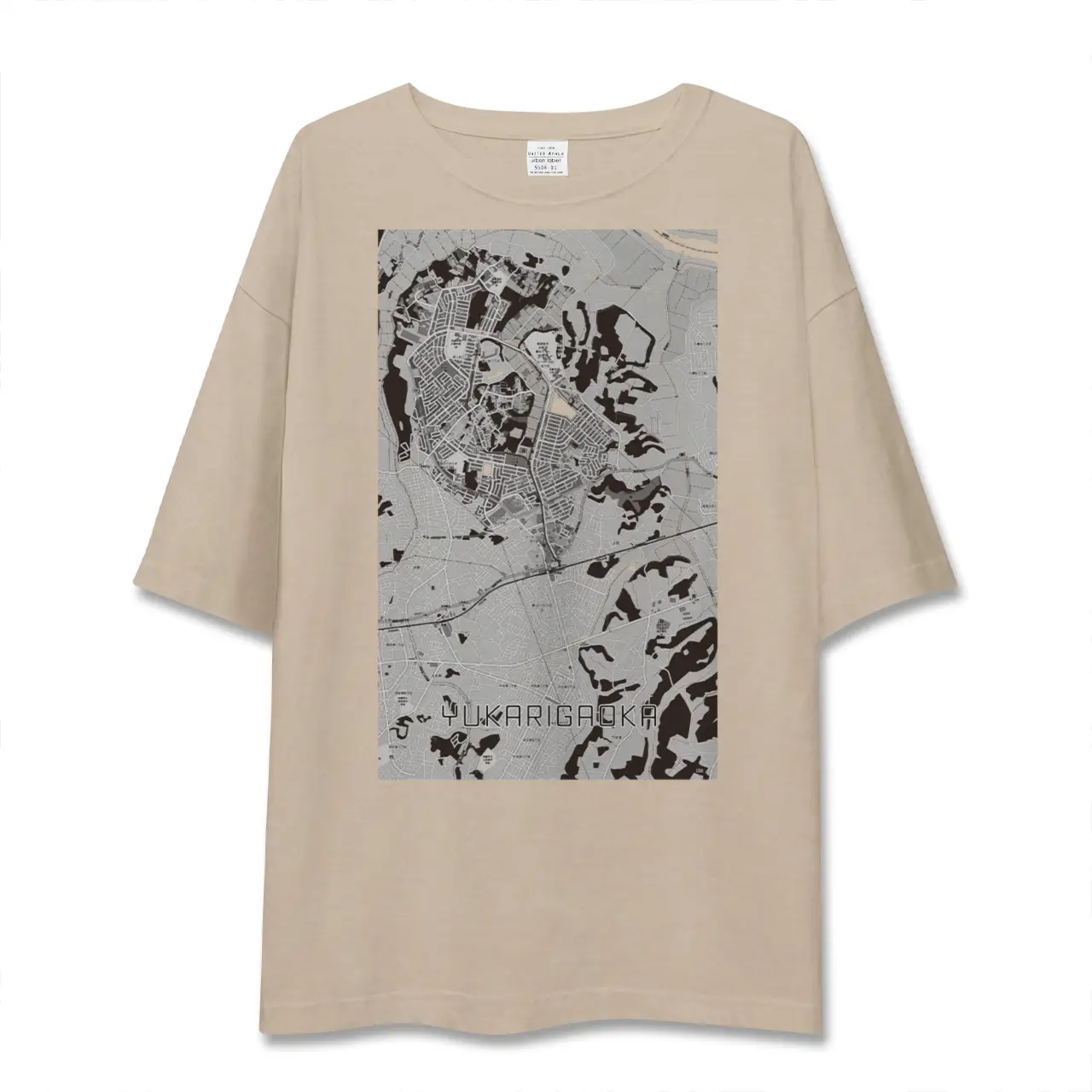 【ユーカリが丘（千葉県）】地図柄ビッグシルエットTシャツ
