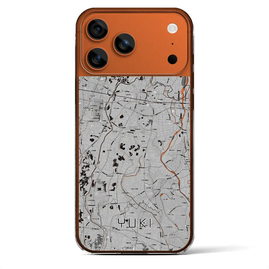 【結城（茨城県）】地図柄iPhoneケース（クリアタイプ）