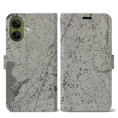 【結城（茨城県）】地図柄iPhoneケース（手帳タイプ）