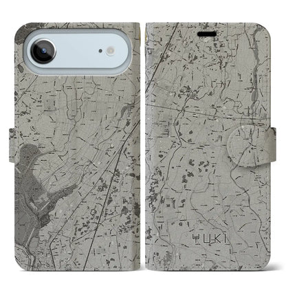 【結城（茨城県）】地図柄iPhoneケース（手帳タイプ）