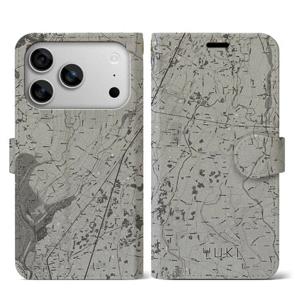 【結城（茨城県）】地図柄iPhoneケース（手帳タイプ）