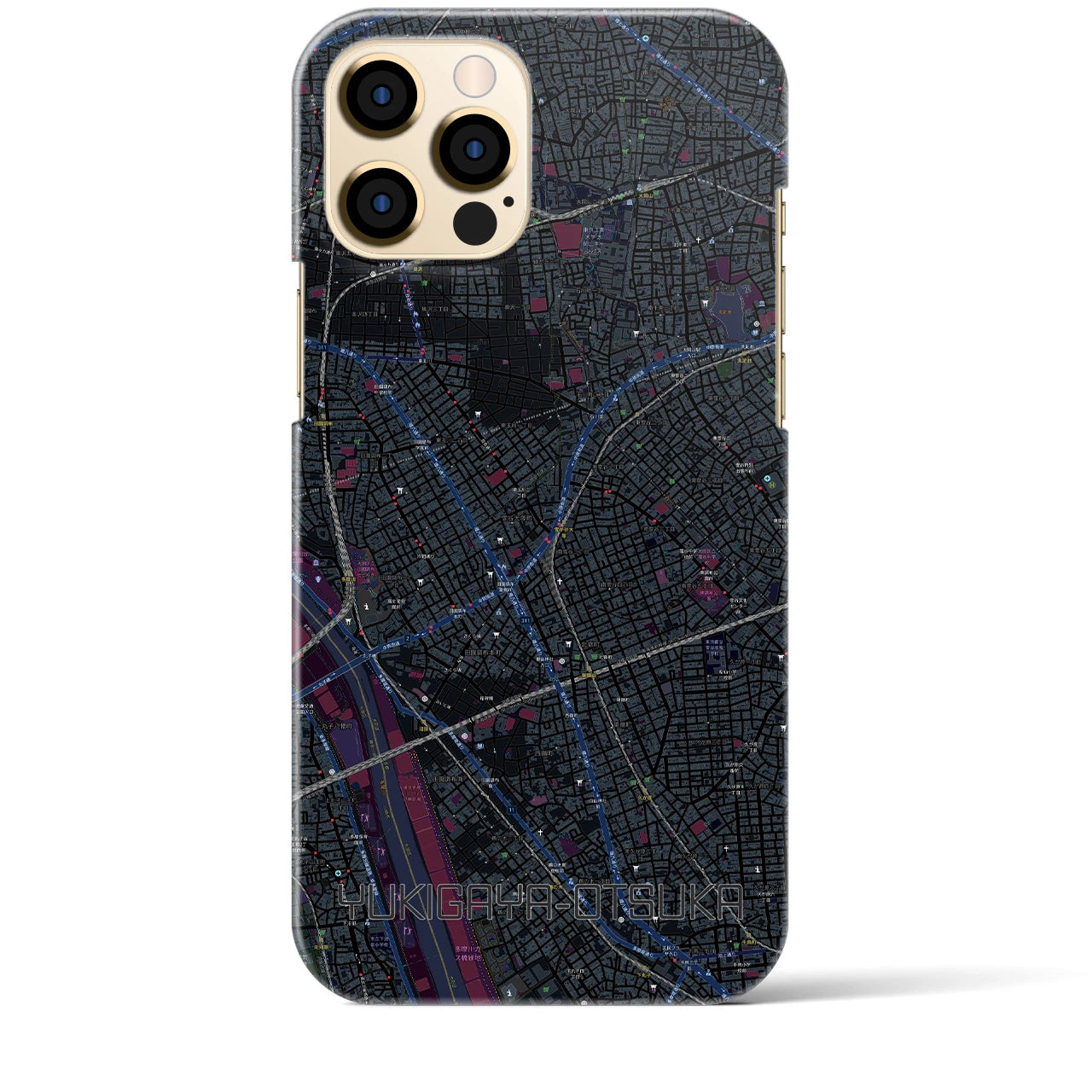 【雪が谷大塚（東京都）】地図柄iPhoneケース（バックカバータイプ）