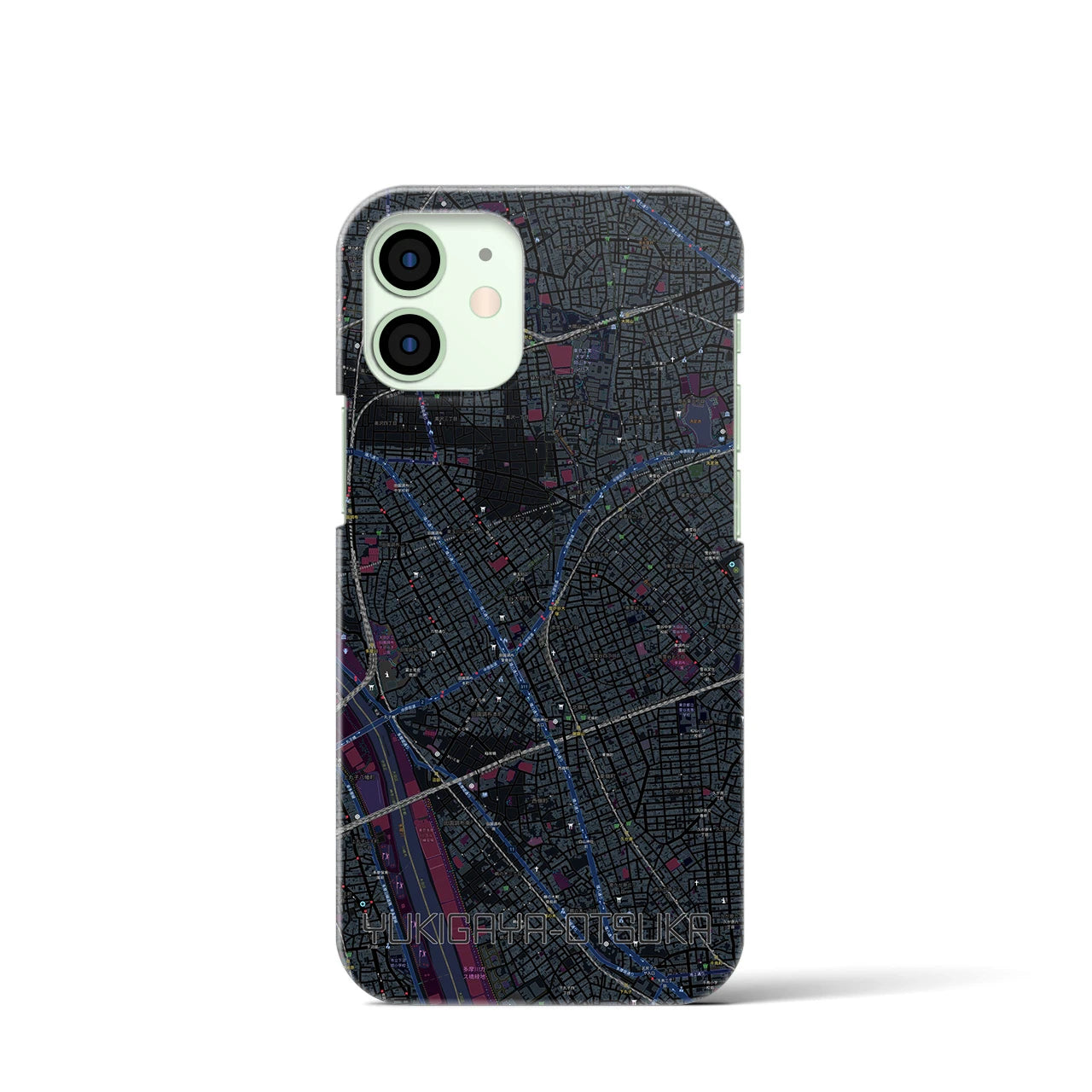 【雪が谷大塚（東京都）】地図柄iPhoneケース（バックカバータイプ）
