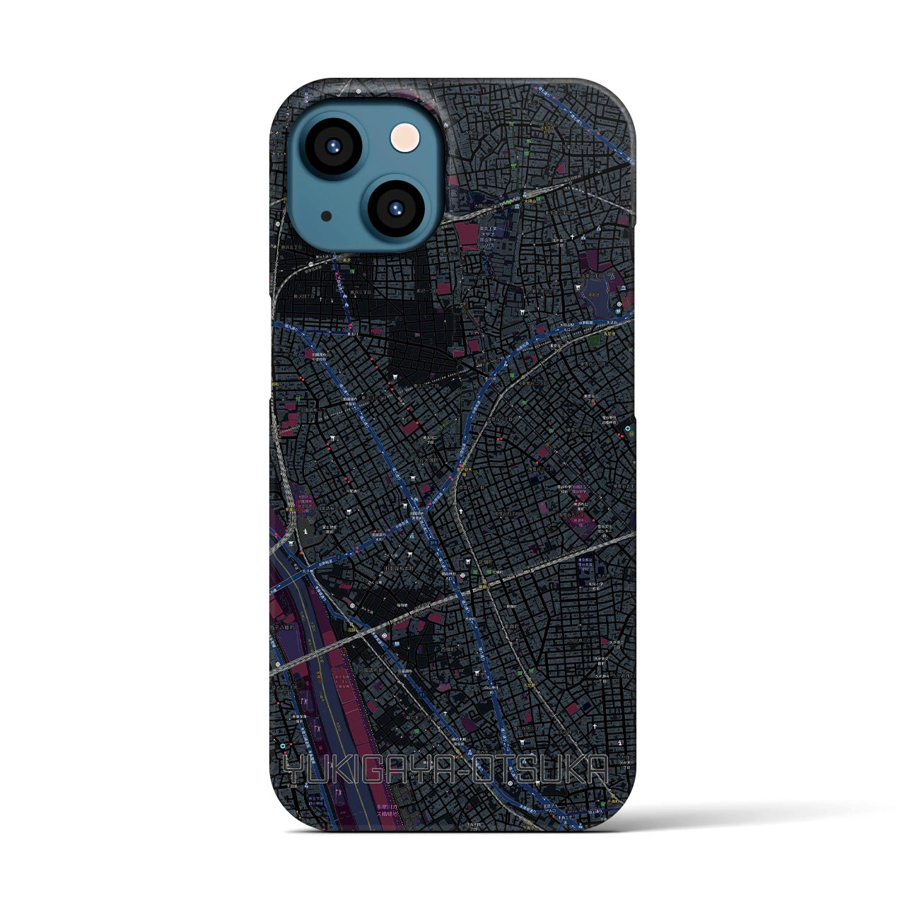 【雪が谷大塚（東京都）】地図柄iPhoneケース（バックカバータイプ）