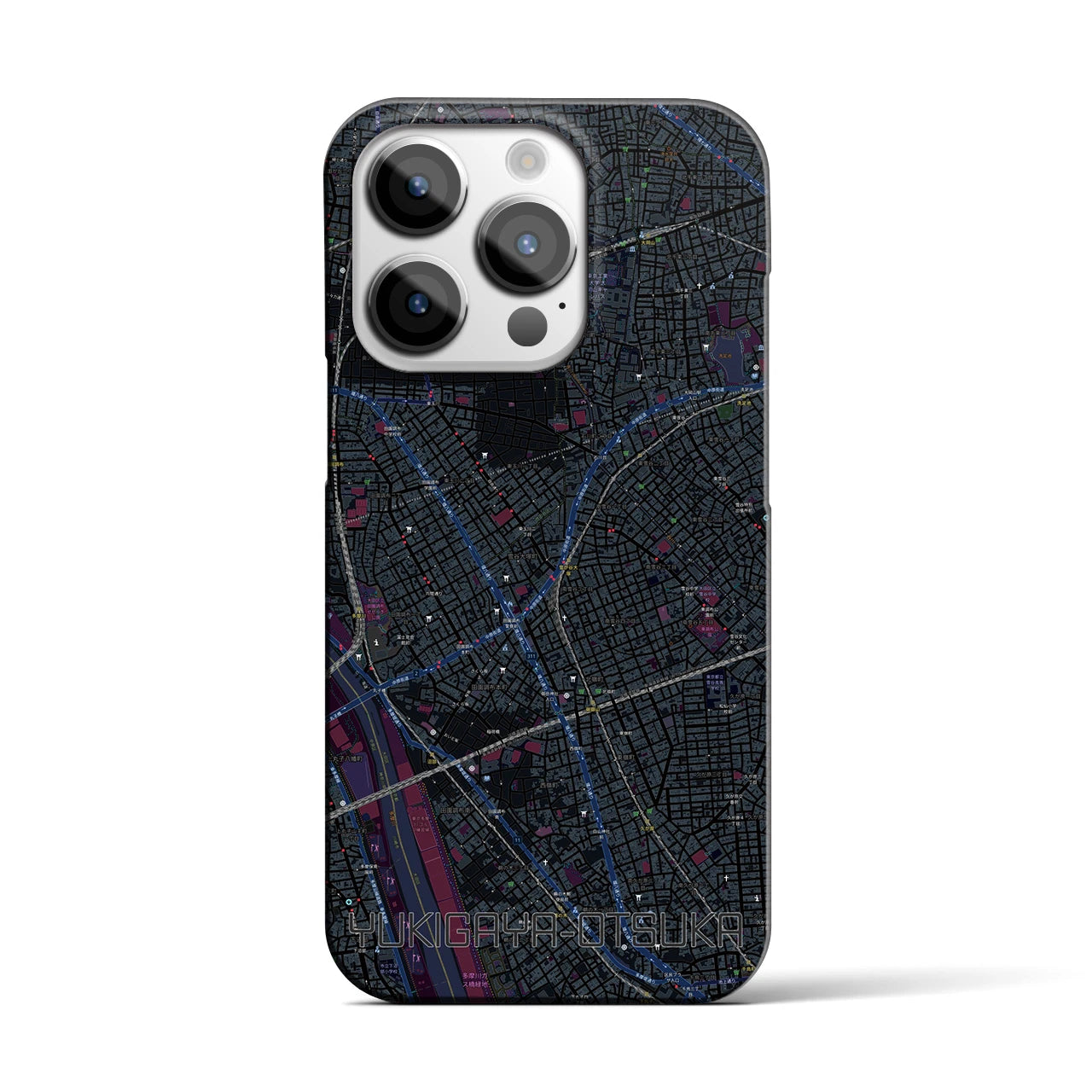 【雪が谷大塚（東京都）】地図柄iPhoneケース（バックカバータイプ）