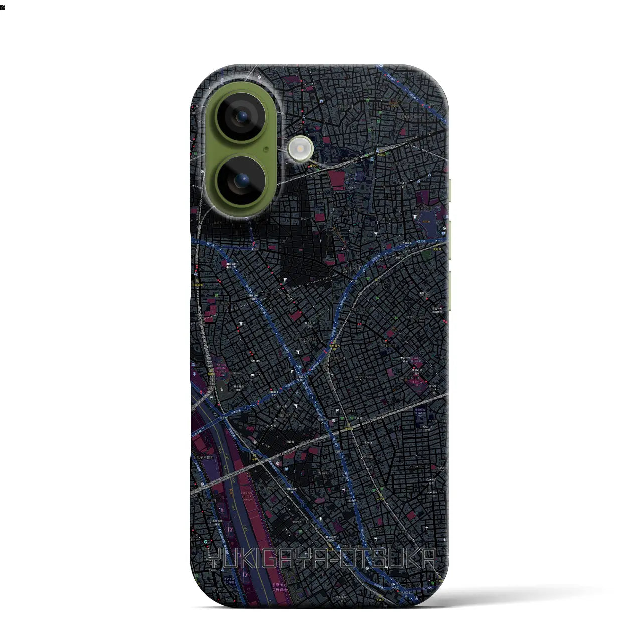 【雪が谷大塚（東京都）】地図柄iPhoneケース（バックカバータイプ）