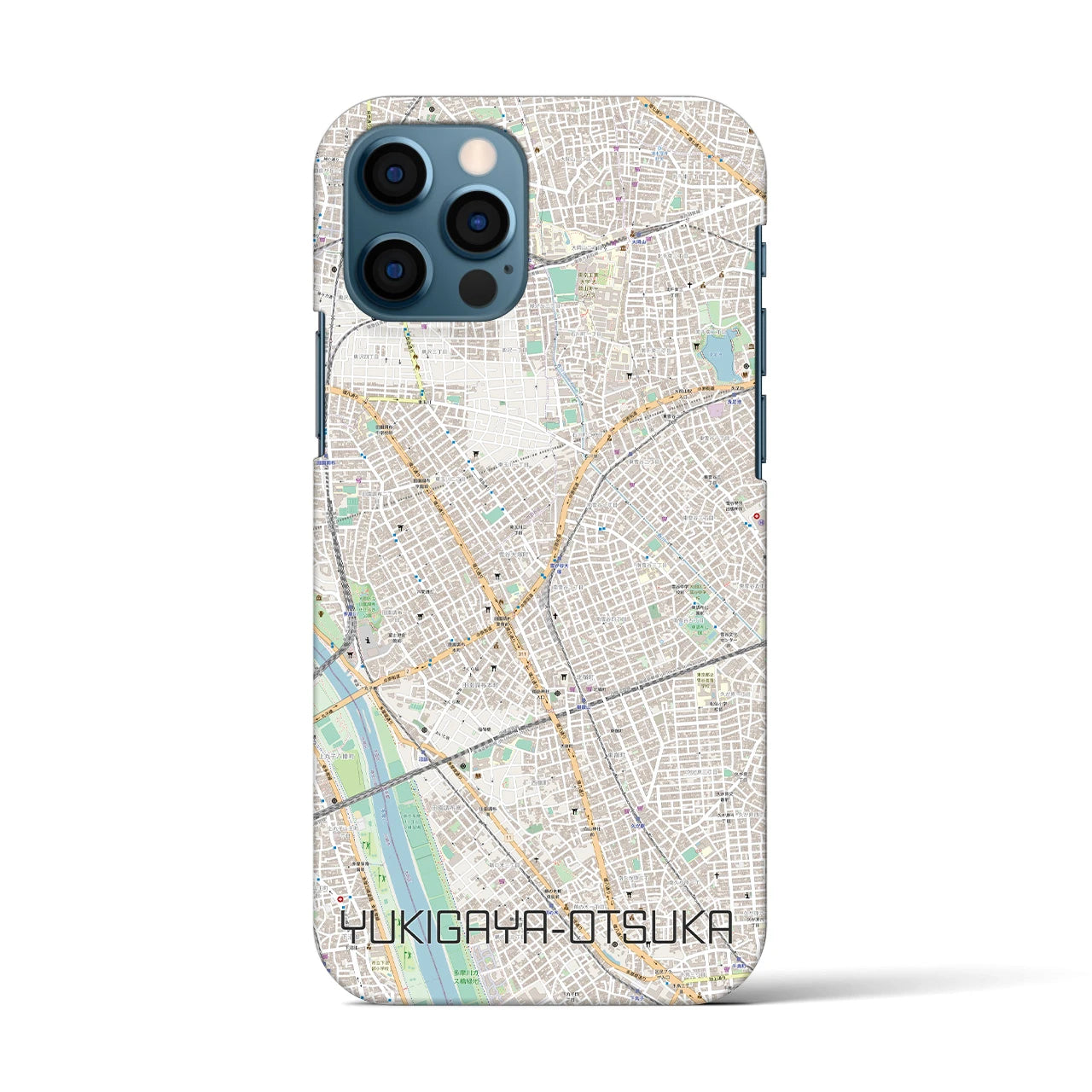 【雪が谷大塚（東京都）】地図柄iPhoneケース（バックカバータイプ）
