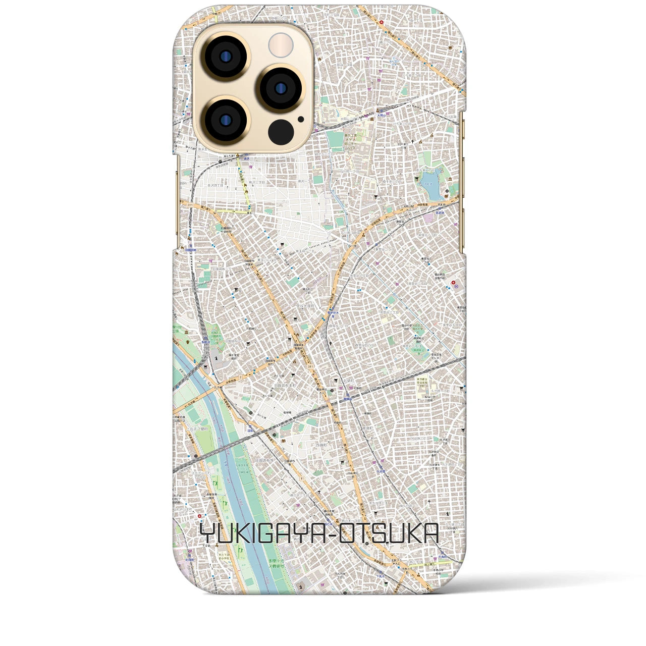 【雪が谷大塚（東京都）】地図柄iPhoneケース（バックカバータイプ）